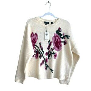 🌸 NWT Ted Baker London Yondy Floral Knit Sweater M